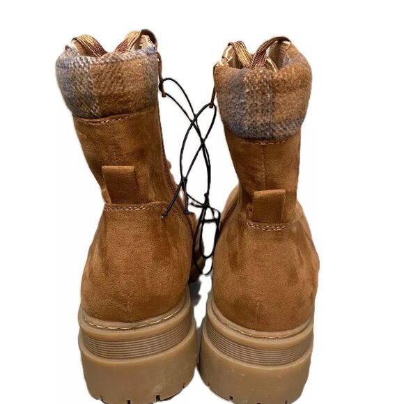 Maurices Morgan Women's Hiker Boot Plaid Detail Tan Size 9.5 - Picture 3 of 5